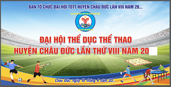 Thiết Kế Backdrop Ngày Hội Thể Thao Vector Sáng Tạo 