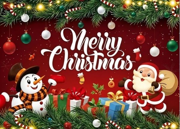 Hình nền Noel vector lung linh ánh đèn mùa đông