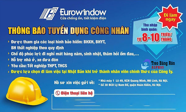 Thiết Kế Băng Rôn Tuyển Dụng Vector Dễ Tùy Biến