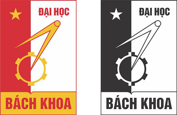 Logo Đại Học Bách Khoa Vector HUST Trắng Đen