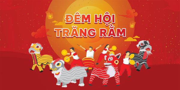 Phông Trung Thu Vector Chủ Đề Chị Hằng & Chú Cuội