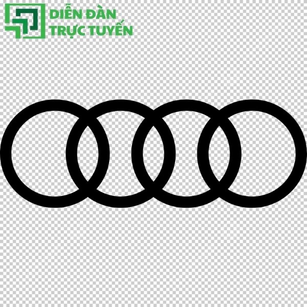 Audi logo màu đen
