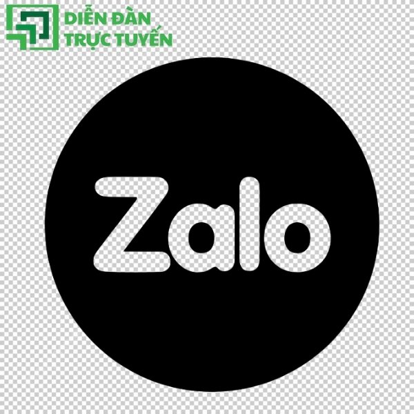 Mẫu Logo Zalo đen trắng