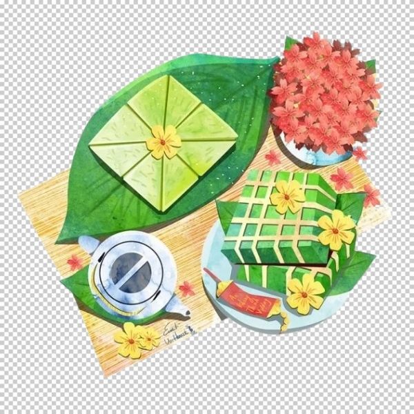 Vector bánh chưng phục vụ thiết kế nhanh chóng