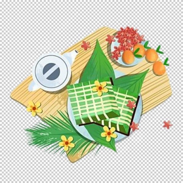 Thiết kế tươi vui với bánh chưng