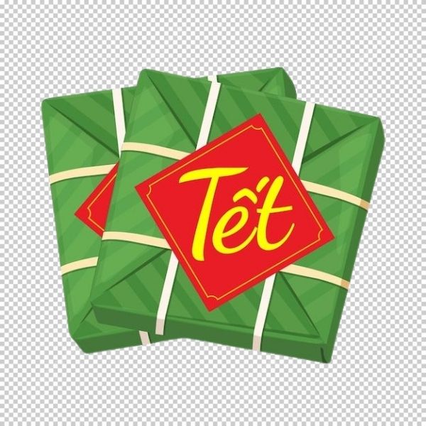 Hình bánh chưng vector đơn giản mà đẹp mắt