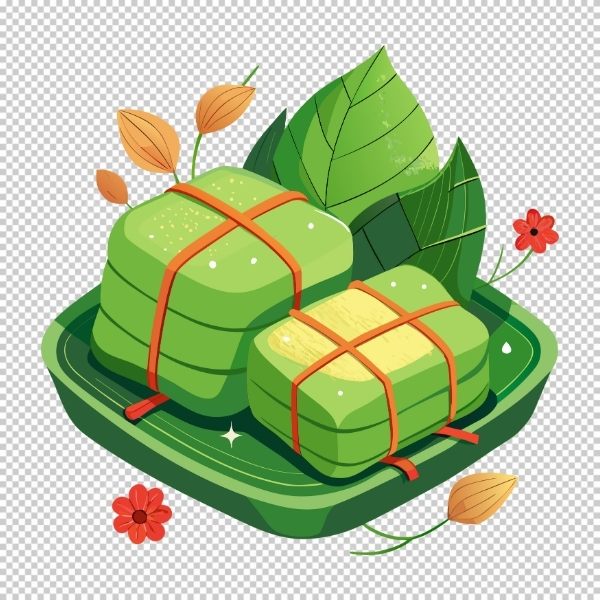 Vector bánh chưng cho dự án Tết thêm sắc xuân