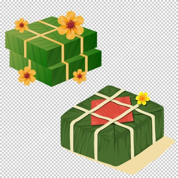 Bánh chưng vector – biểu tượng Tết Việt