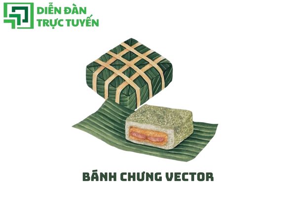 Bánh chưng vector chuẩn nét cho mọi thiết kế