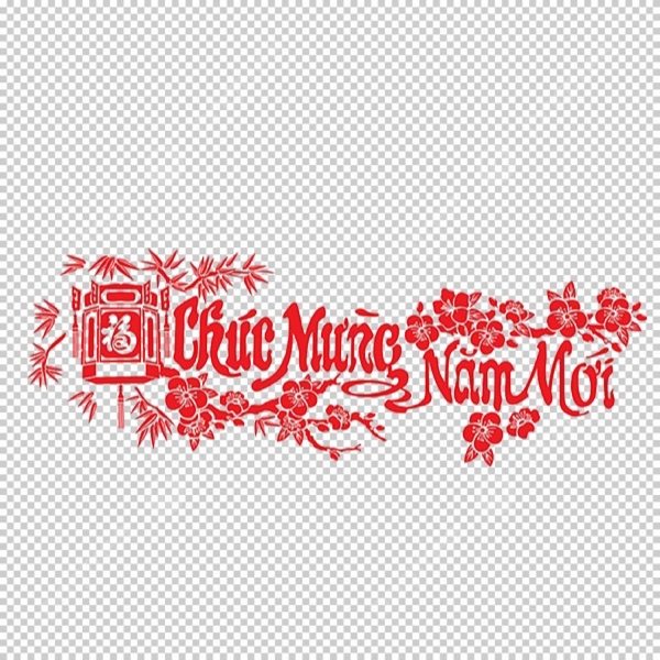 Mẫu vector chữ chúc mừng năm mới đầy may mắn