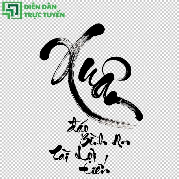 Chữ xuân viết thư pháp