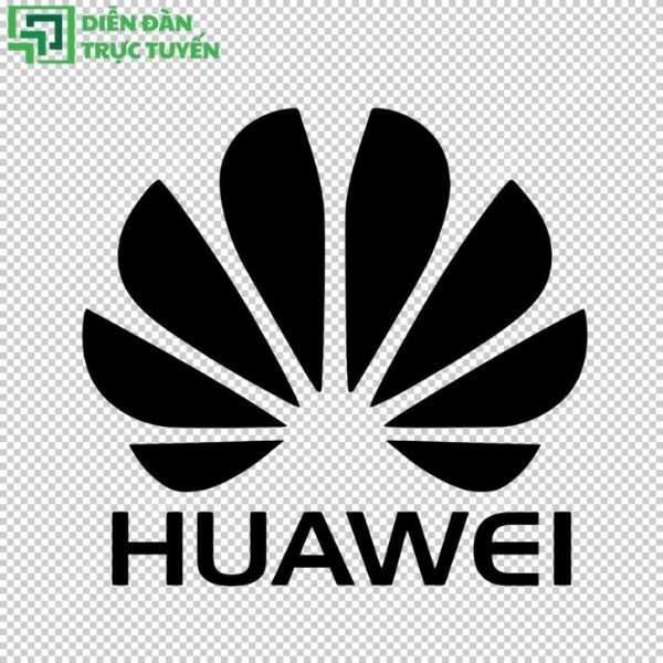 Logo Huawei màu đen