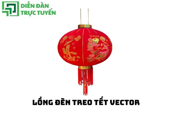 Lồng đèn treo tết vector