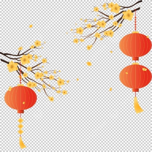 Lồng đèn treo Tết vector dành cho designer