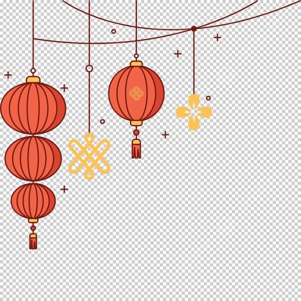 Lồng đèn Tết PNG xóa nền siêu đẹp cho mùa tết Bính Ngọ