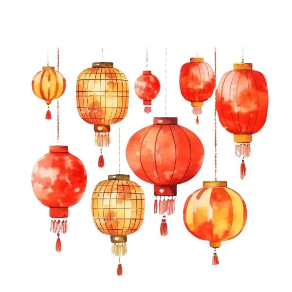 Mẫu lồng đèn tết vector đẹp