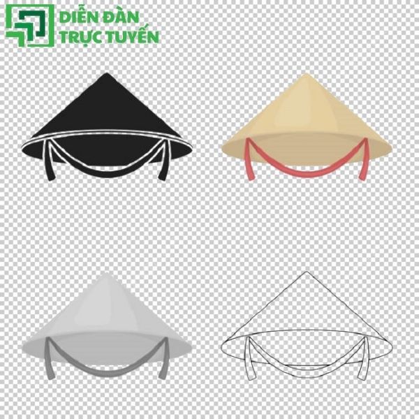 Vector nón lá PNG chất lượng cao, tải nhanh