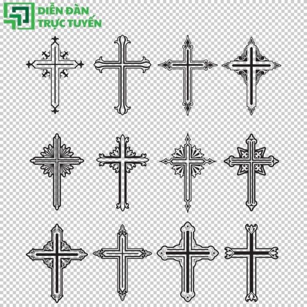File thánh giá vector AI và PNG