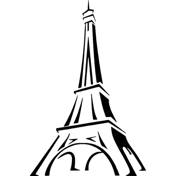 Logo tháp eiffel vector
