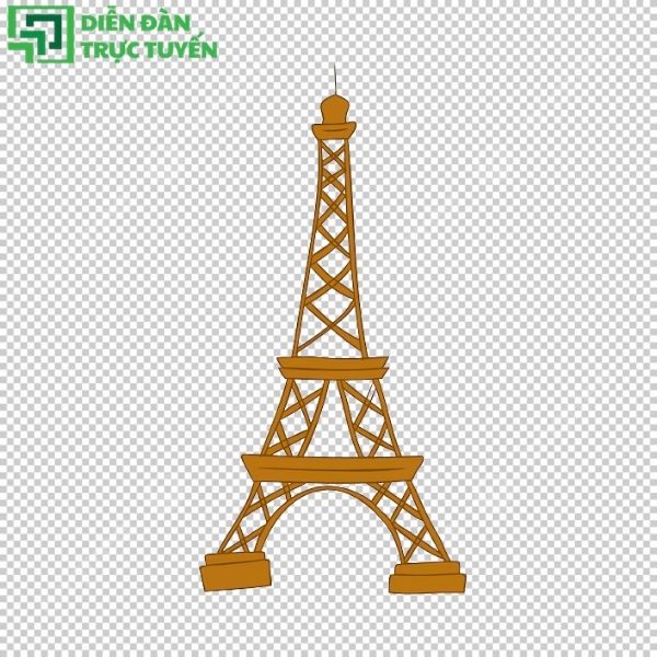 Biểu tượng tháp Eiffel nước Pháp định dạng SVG