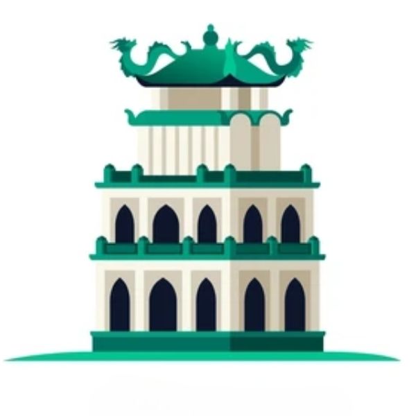 biểu tượng tháp rùa vector