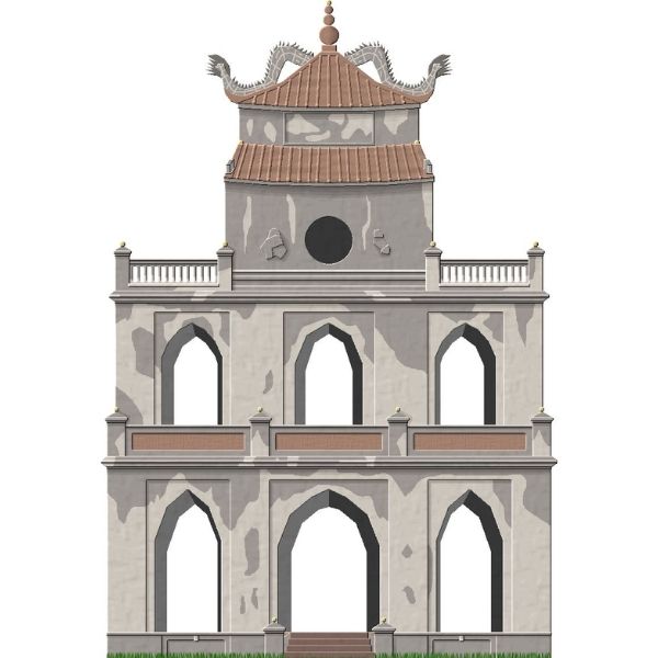 tháp rùa vector biểu tượng Việt Nam trong thiết kế