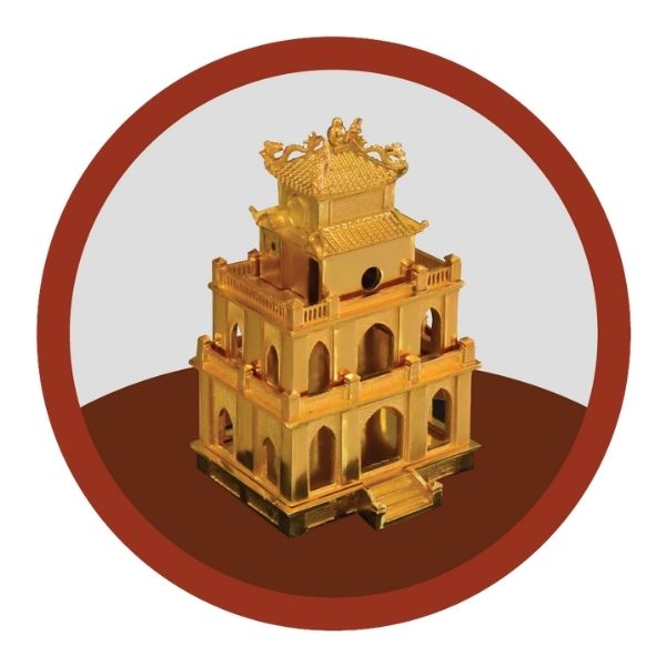 tháp rùa vector phong cách hiện đại