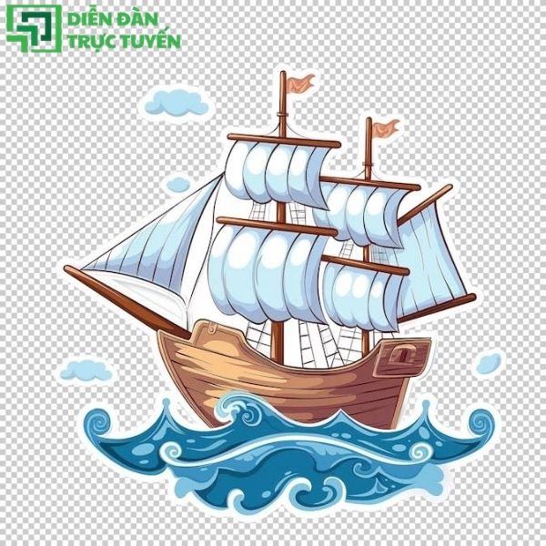 File hình thuyền vector hỗ trợ chỉnh sửa linh hoạt.