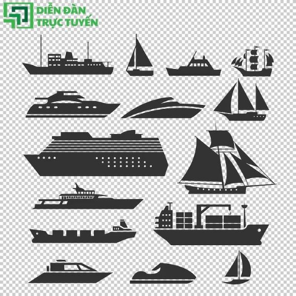 Thuyền vector đẹp với thiết kế đơn giản, dễ sử dụng trong đồ họa.