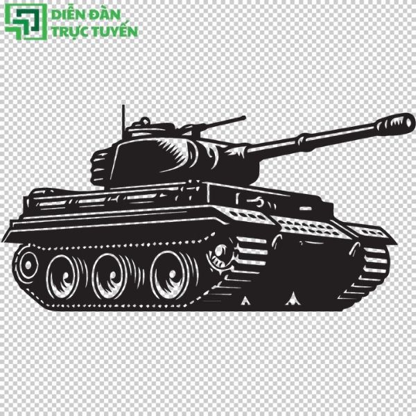Mẫu xe tăng tách nền cho thiết kế