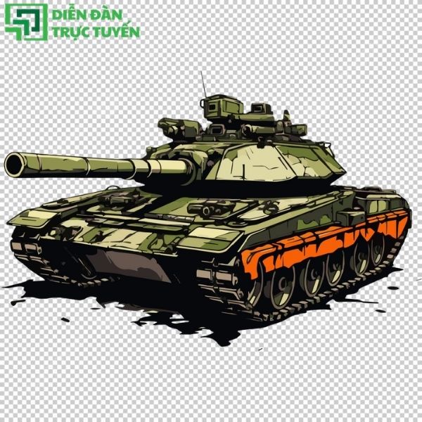 Hình xe tăng quân sự PNG tách nền