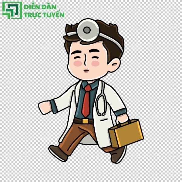 Hình bác sĩ vector phong cách hiện đại