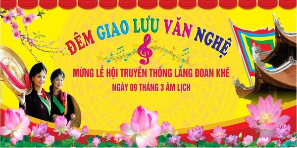 Thiết kế background văn nghệ lễ hội truyền thống
