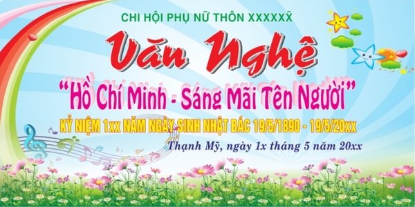 Phông nền văn nghệ vector cho chi hội phụ nữ thôn
