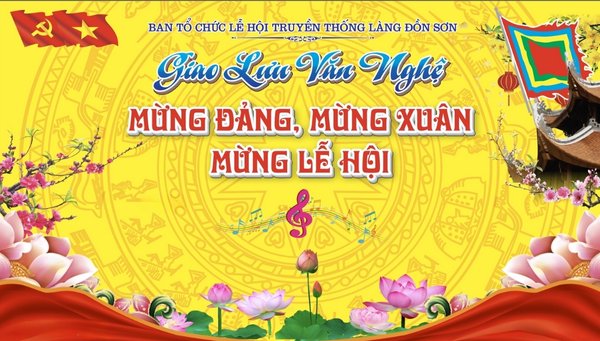 Background văn nghệ vector mừng Đảng, mừng xuân