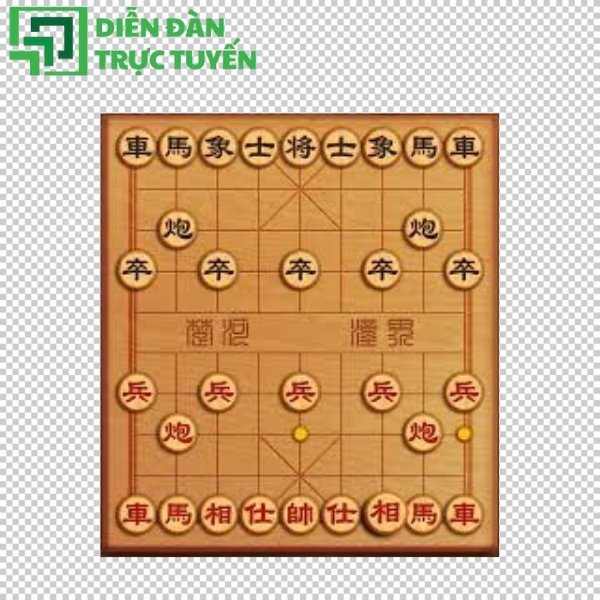 Bàn cờ tướng 3D vector