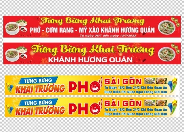 Mẫu băng rôn khai trương vector miễn phí