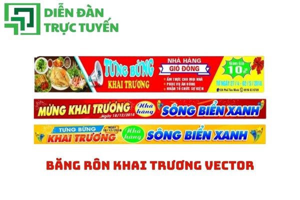 Mẫu băng rôn khai trương vector