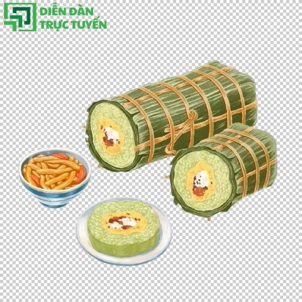 Tải ngay bánh tét vector chất lượng cao