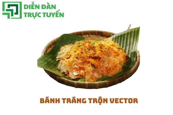 Bánh tráng trộn vector