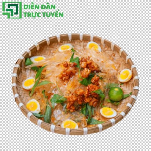 Mẫu bánh tráng trộn vector 3D sống động