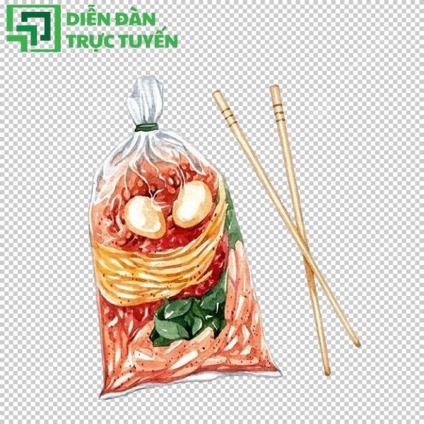 Bánh tráng trộn vector File PNG, AI, SVG, EPS