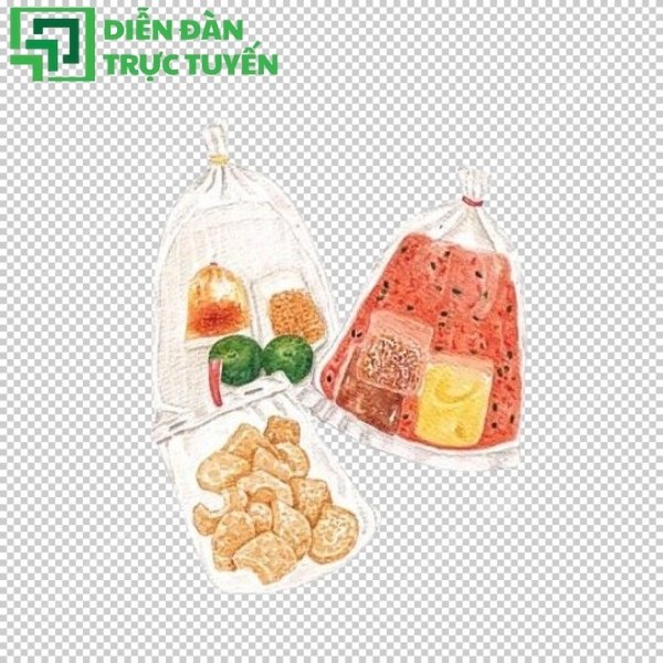 Vector bánh tráng trộn phong cách đường phố