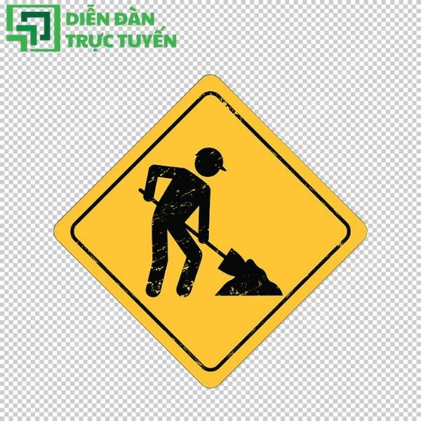 File AI, EPS, PNG biển báo thi công phản quang