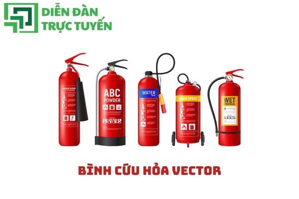 Bình cứu hỏa vector