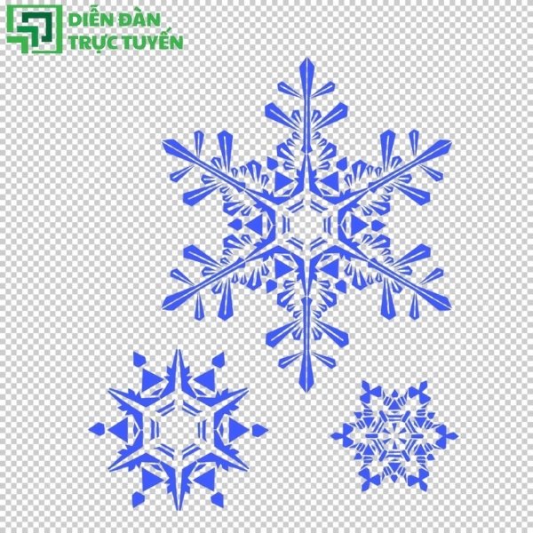 Vector bông tuyết màu sắc rực rỡ