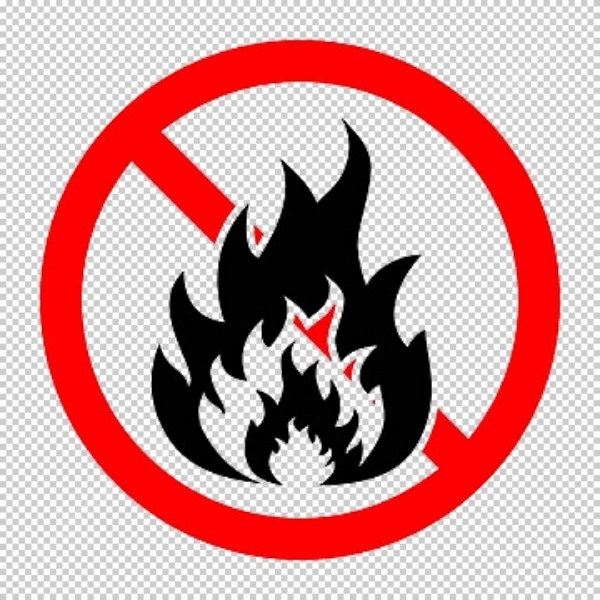 Logo cấm lửa vector