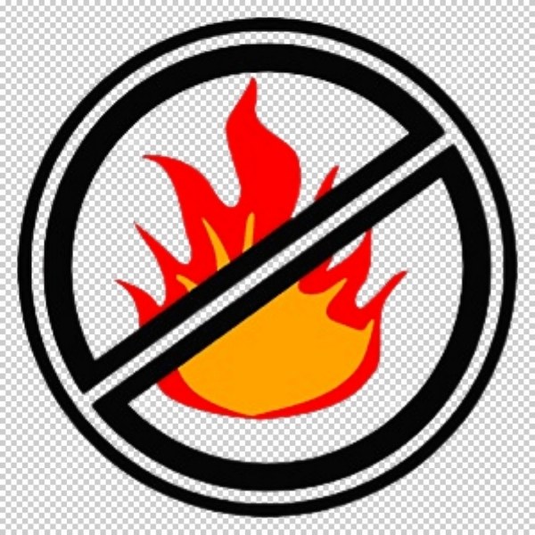 Vector cấm lửa tách nền