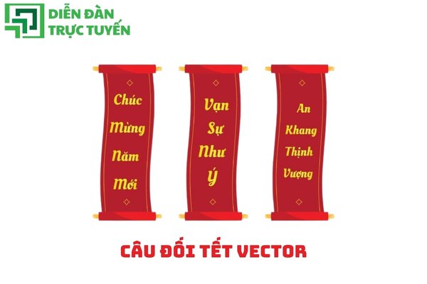 Câu đối tết vector