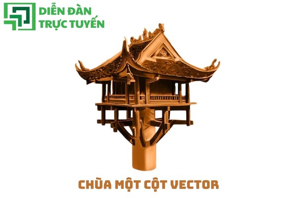 Chùa một cột vector